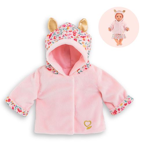 Manteau Hiver en Fleurs pour poupon 36cm