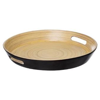 FIVE Simply Smart - Plateau Rond en Bambou "Modern" 42cm Charbon - 1