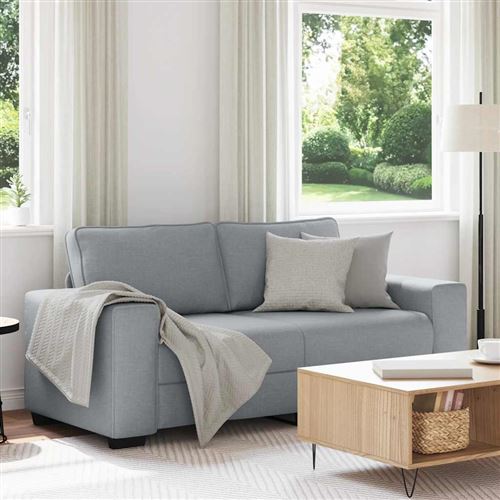 Non Communiqué Gris Clair Vidaxl Canapé À 2 Places 140 Cm Tissu4105166