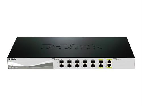 D-Link D-Link DXS-1210-12SC commutateur r&eacute;seau G&eacute;r&eacute; L2 1U Noir, Argent