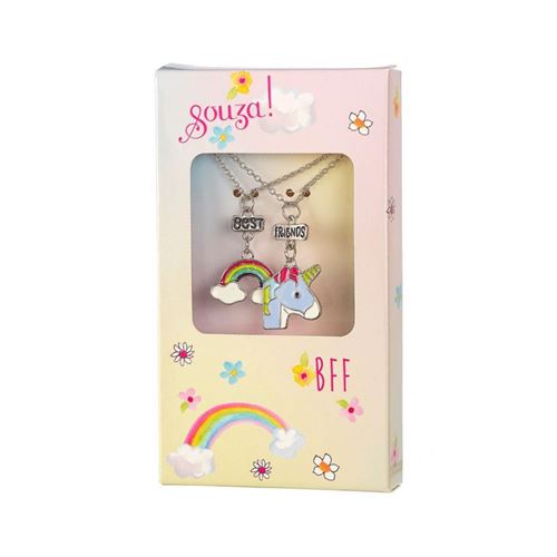 Set cadeau BFF colliers licornes argente