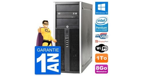 Pc tour hp elite 8300 intel dual-core g630 ram 8go disque 1to windows 10 wifi