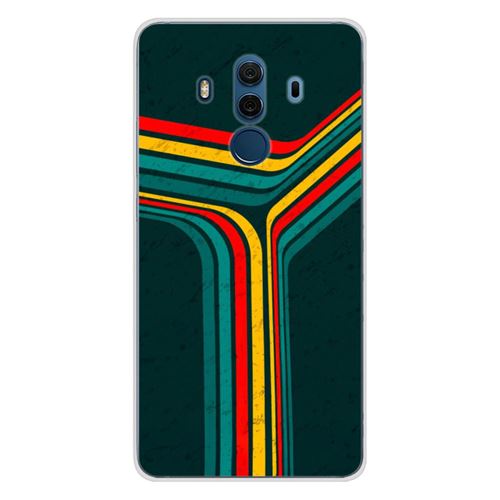 Coque en silicone imprimée compatible Huawei Mate 10 Pro Retro lines
