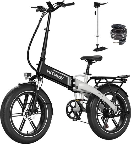 V&eacute;lo Electrique Pliable - - 20"" x4.0 Fat Tire - Batterie amovible 48V 13Ah - Noir&Orange 