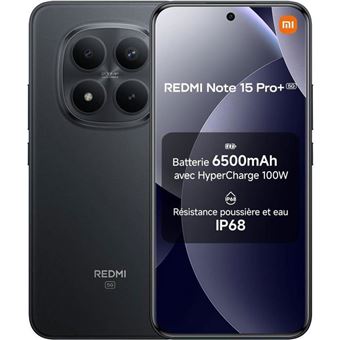 Smartphone - Redmi Note 15 Pro+ - 8+256 Go - 6500 mAh - 200 MP - AMOLED 6,83" - 1