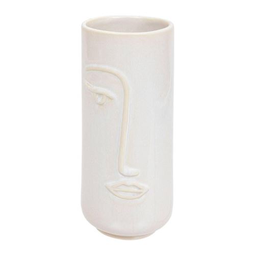 Atmosphera Créateur d'intérieur - Vase Déco Visage "Soleya" 25cm Blanc
