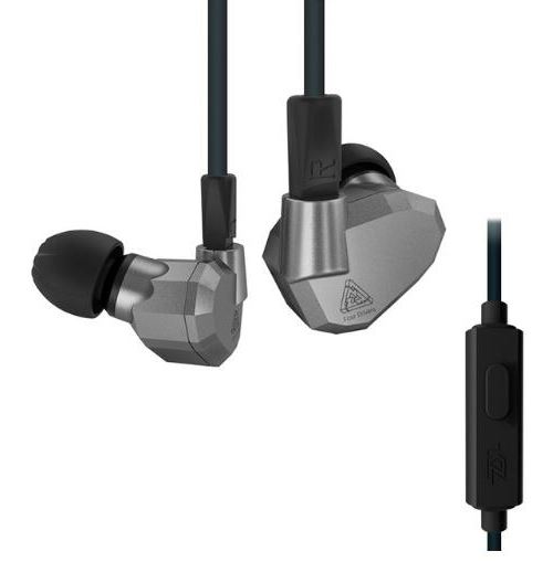Écouteurs Intra-Auriculaires Filaires KZ ZS5 Gris