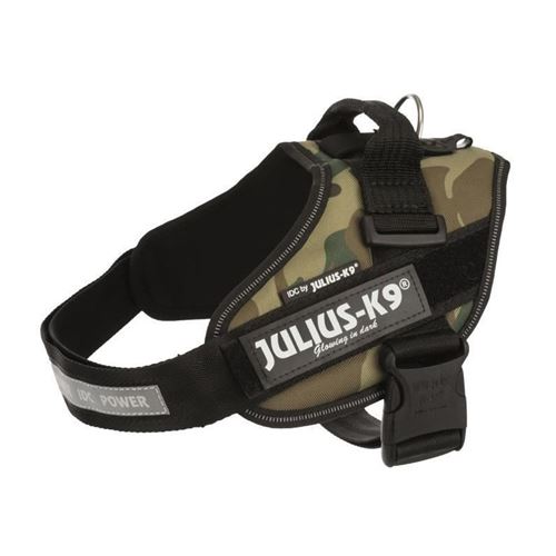 JULIUS K9 Harnais Power IDC Mini-M : 49-67 cm - 22 mm - Camouflage - Pour chien