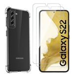 Coque antichoc pour Samsung Galaxy S22 5G et 2 Verres Trempé Film Protection Ecran Phonillico®