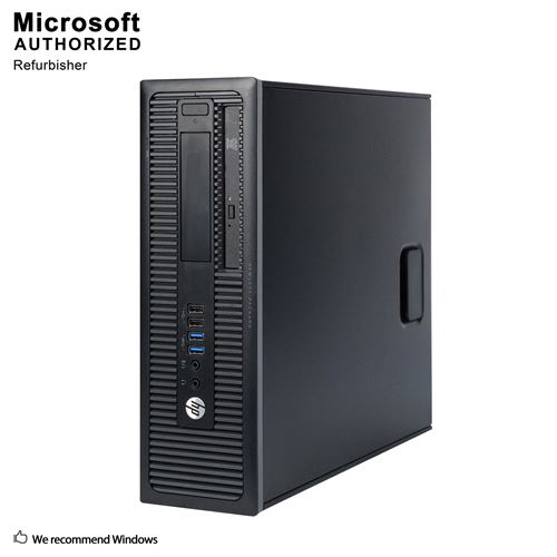 PC Unité centrale HP ProDesk 600 G1 SFF Desktop - Intel Core i5-4570 Turbo 3.6 GHz - RAM 16 Go - SSD 1 To - DVD - USB WiFi - DP - VGA - Windows 10 Pro