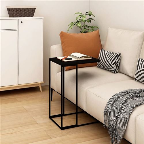 vidaXL Bijzettafel 40x30x59 cm bewerkt hout zwart336130