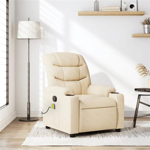 Non Communiqué Beige Vidaxl Fauteuil De Massage, Relaxation Tissu Crème