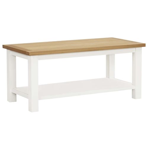 vidaXL Table basse 90x45x40 cm Bois de chêne massif