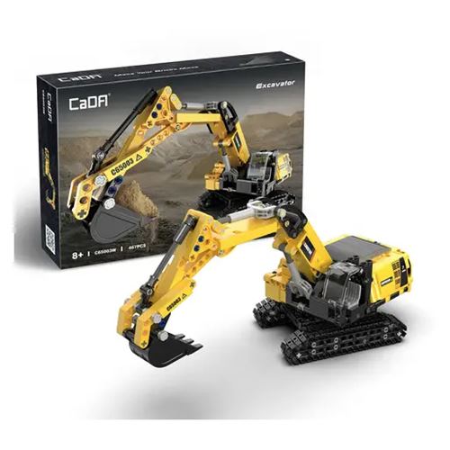 Non Communiqué Jaune Blocs De Construction Cada Excavator C65003a 4 467 Pièces Pelleteuse
