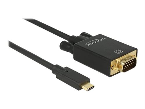 Non Communiqué Noir Delock - Adaptateur Vidéo Externe - Ite It6516bfn - Usb-C - D-Sub - Pour La Vente Au Détail