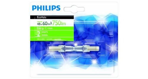 Philips 924587044220 ecohalo crayon r7s 78 mm 48 w 1bl/10 ampoules à economie d'énergie 230v