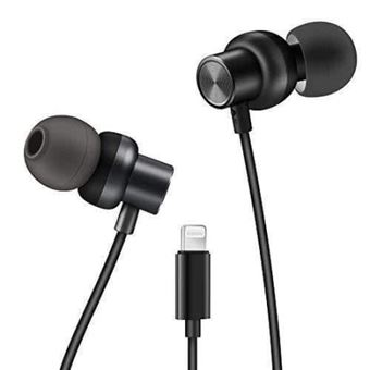 Écouteurs Palovue Earflow Plus Filaire Connecteur Lightning Intra-Auriculaire Isolats de Bruit Noir - 1