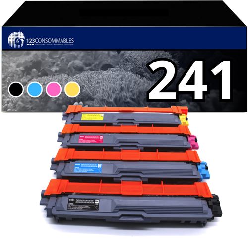 Non Communiqué Pack 4 Toners Compatibles Brother Tn-241