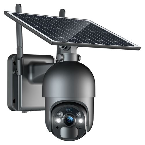 Xega 3G/4G LTE caméra de sécurité extérieure sans Fil à énergie Solaire, inclinable à 355°/95°,2K capteur de Mouvement PIR, Vision Nocturne, Conversation bidirectionnelle, Carte SIM Incluse.