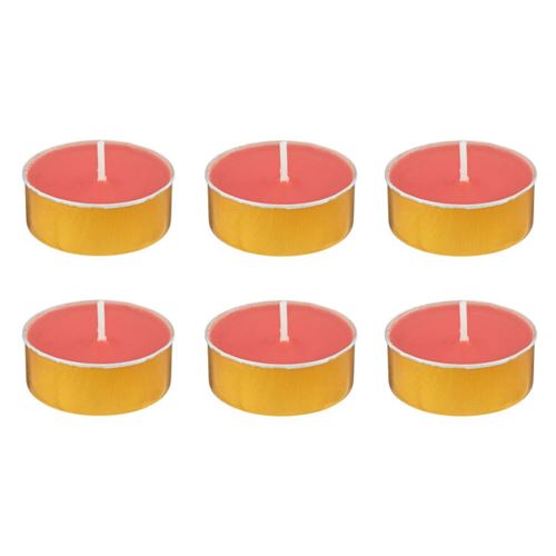 Non Communiqué Rose Atmosphera Créateur D'intérieur - Lot De 6 Bougies Chauffe-Plat Parfumées "Izor" 3,7Cm Fruit Des Bois
