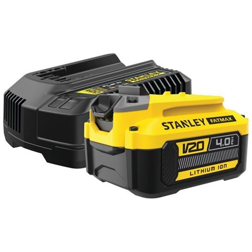 Stanley Pack Batterie 18V 4 Ah + Chargeur 2A - Compatible Avec La Gamme V20 - Sfmcb14m1-Qw - Image 3