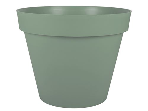 Pot de fleurs rond en plastique EDA Toscane vert laurier - Ø 60 cm