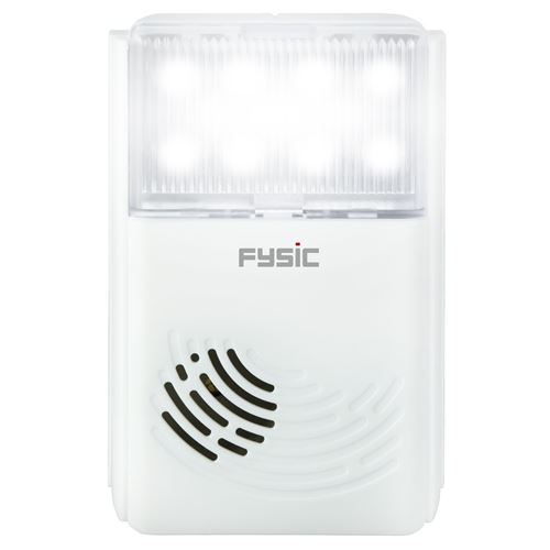 Amplificateur d'appel téléphonique avec sonnerie et lumière flash Fysic FD-35 Blanc