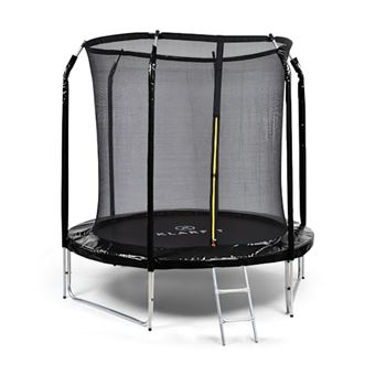 Trampoline - KLARFIT Jumpstarter - 120 kg max. - Surface de saut : 195 cm - Protection optimale - noir - 1