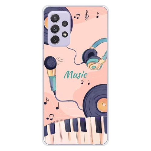 Coque en silicone imprimée compatible Samsung Galaxy A72 4G Accords en couleur