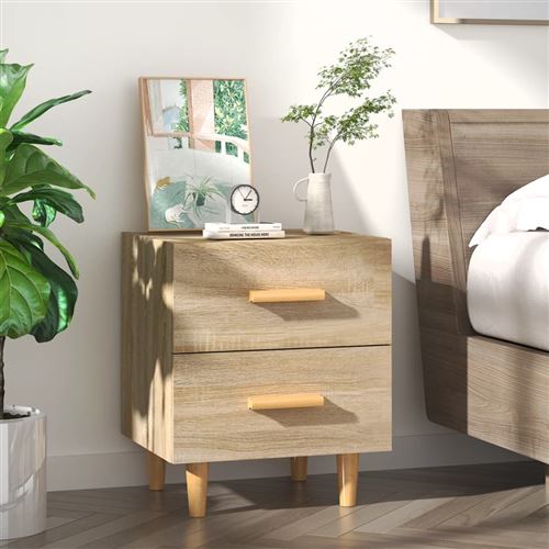 vidaXL - Table de Chevet - Chêne - 40x35x47,5 cm - Image 2