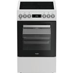Cuisinière électrique Whirlpool W5V5LCW 50 cm vitro 4 zones 60 L