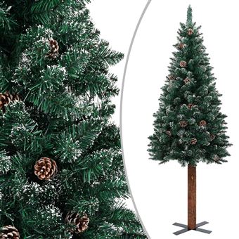 vidaXL Arbre de Noël artificiel pré-éclairé et boules vert 210 cm