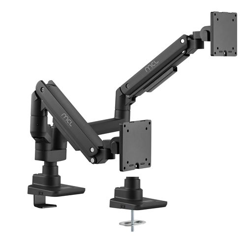 Non Communiqué Noir Mcl - Kit De Montage (Bras Pour Moniteur) - Pour 2 Écrans Lcd - Taille D'écran : Jusqu'à 35 Pouces - Montrable Sur Bureau - Image 1