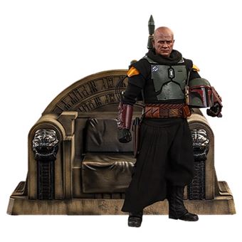 Figurine Hot Toys TMS056D - Star Wars : The Mandalorian - Boba Fett Repaint Armor Version & Throne Deluxe Version - 1