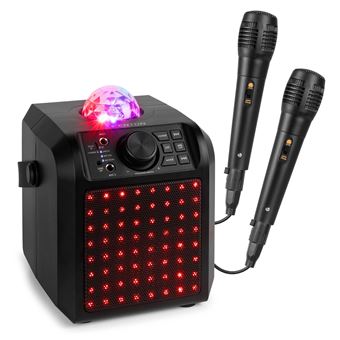 Fenton KAR55B Enceinte Karaoké Enfant Bluetooth avec Façade Lumineuse et Jelly Ball 50 Watts - Noire - 1