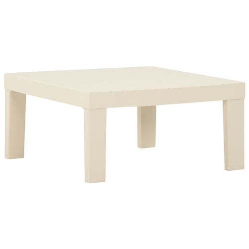 Vidaxl Table De Salon De Jardin Plastique Blanc