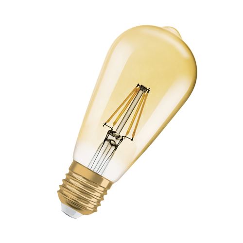 Osram Blanc Ampoule Led Dimmable - Édition Vintage - Remplacement De 55 Watts - E27 - St64 - 2400 Kelvin - Confort Chaud - Verre Transparent - Pack - Image 3