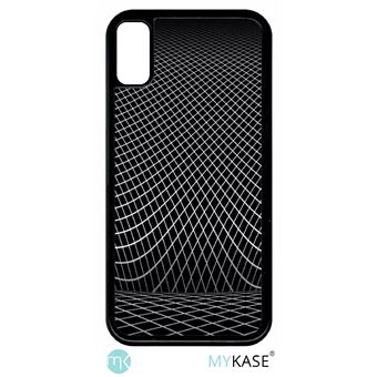 Coque My-Kase pour iPhone XS - black squarred - Noir - 1