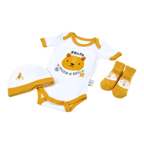 Bébé Douceur - Coffret de naissance avec body, bonnet et