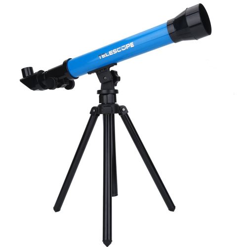 Télescope Lunette Astronomique avec Trépied Monoculaire pour Enfant Oculaire 20X 40X 60X Bleu
