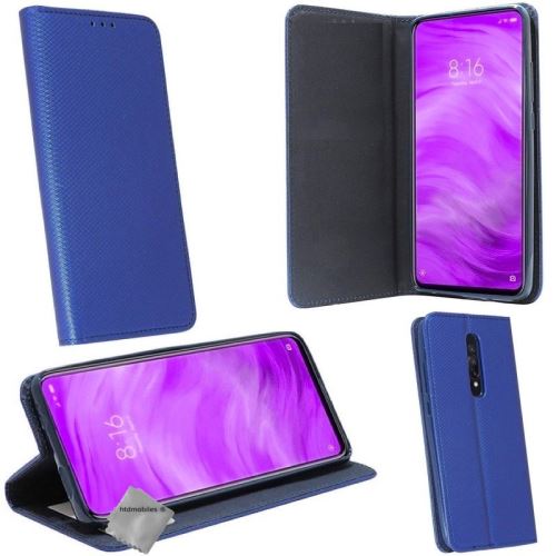 Housse etui coque pochette portefeuille pour Xiaomi Mi 9T Pro avec verre trempe - BLEU MAGNET