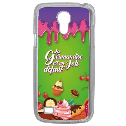 Coque La Gourmandise Est Un Jolie Defaut Fond Vert 01 Compatible Samsung Galaxy S4 Mini Transparent