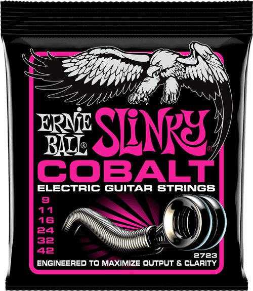 Ernie Ball 2723 - Jeu de cordes électriques - Slinky Cobalt - Super Slinky 9-42