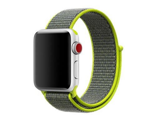Bracelet Inkasus en nylon bleu/vert pour Apple Watch 38mm