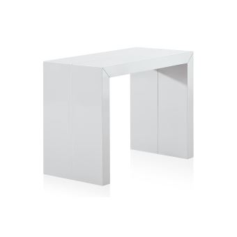Table console extensible EXTENSE 3 rallonges blanche ...