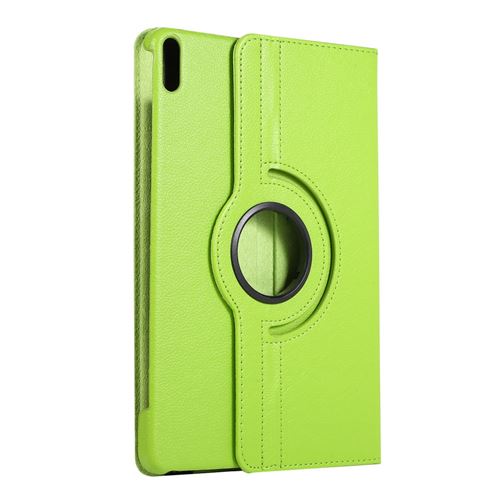 Etui en PU peau de litchi avec support rotatif à 360° vert pour votre Huawei MatePad