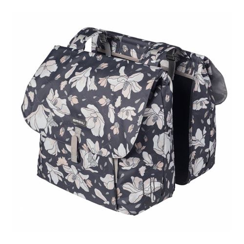 Sacoche arriere velo double basil impermeable magnolia 35l pastel powders fixation sangles sur porte bagage (43x28x30cm)