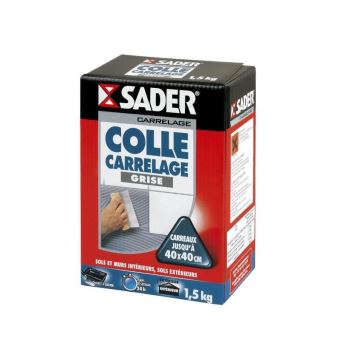 Sader Boite Colle Carrelage Grise Poudre 1 5kg Colle Et