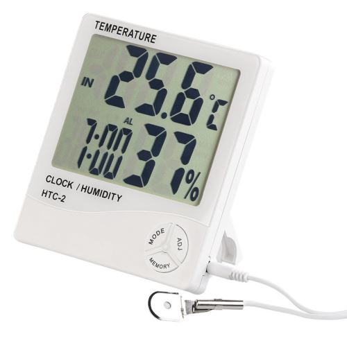 Thermomètre-hygromètre numérique avec capteur extérieur et fonction réveil