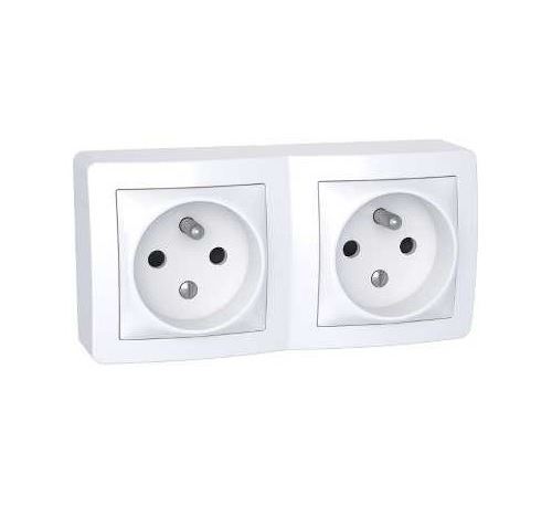 Schneider Electric Prise De Courant Double 2P+T Alréa - Complet - 16A